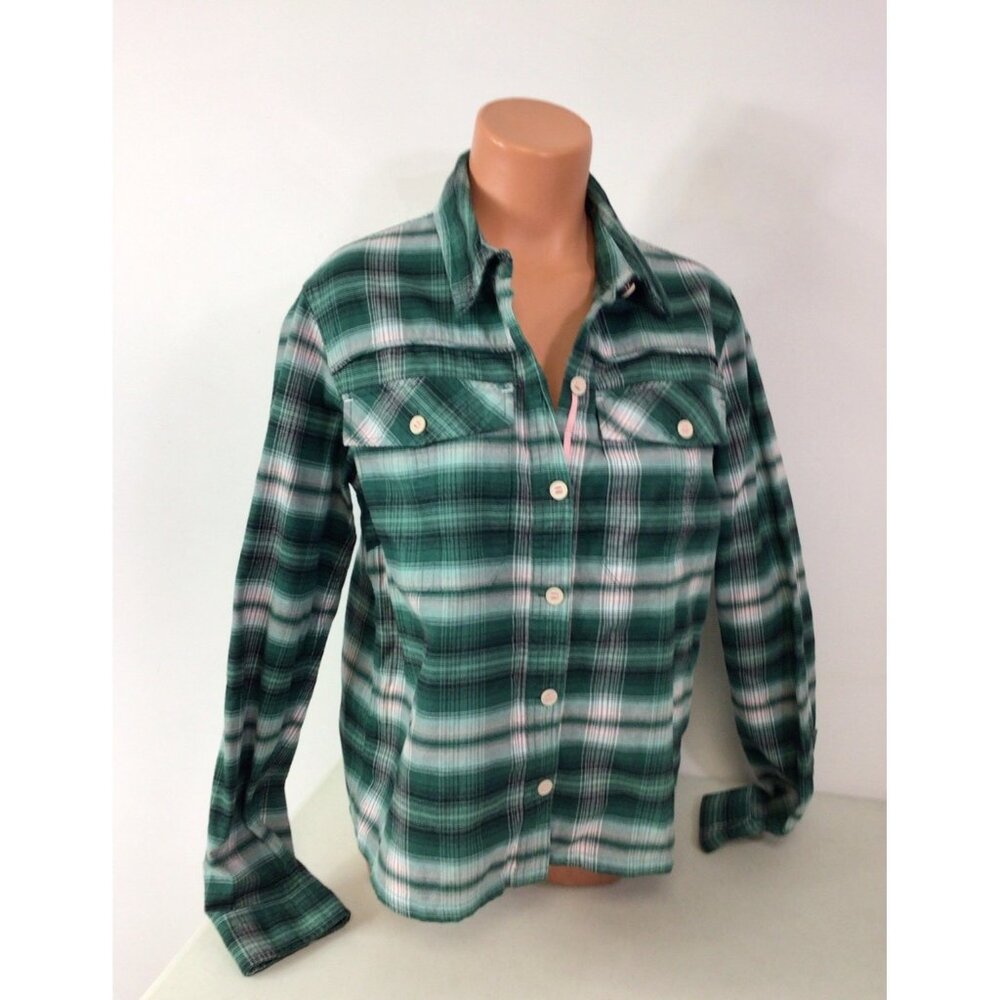 Stio Green Plaid Button Down Shirt